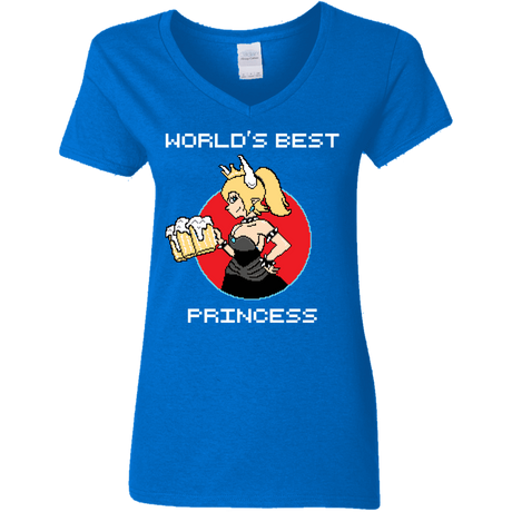 T-Shirts Royal / S World's Best Princess Women's V-Neck T-Shirt