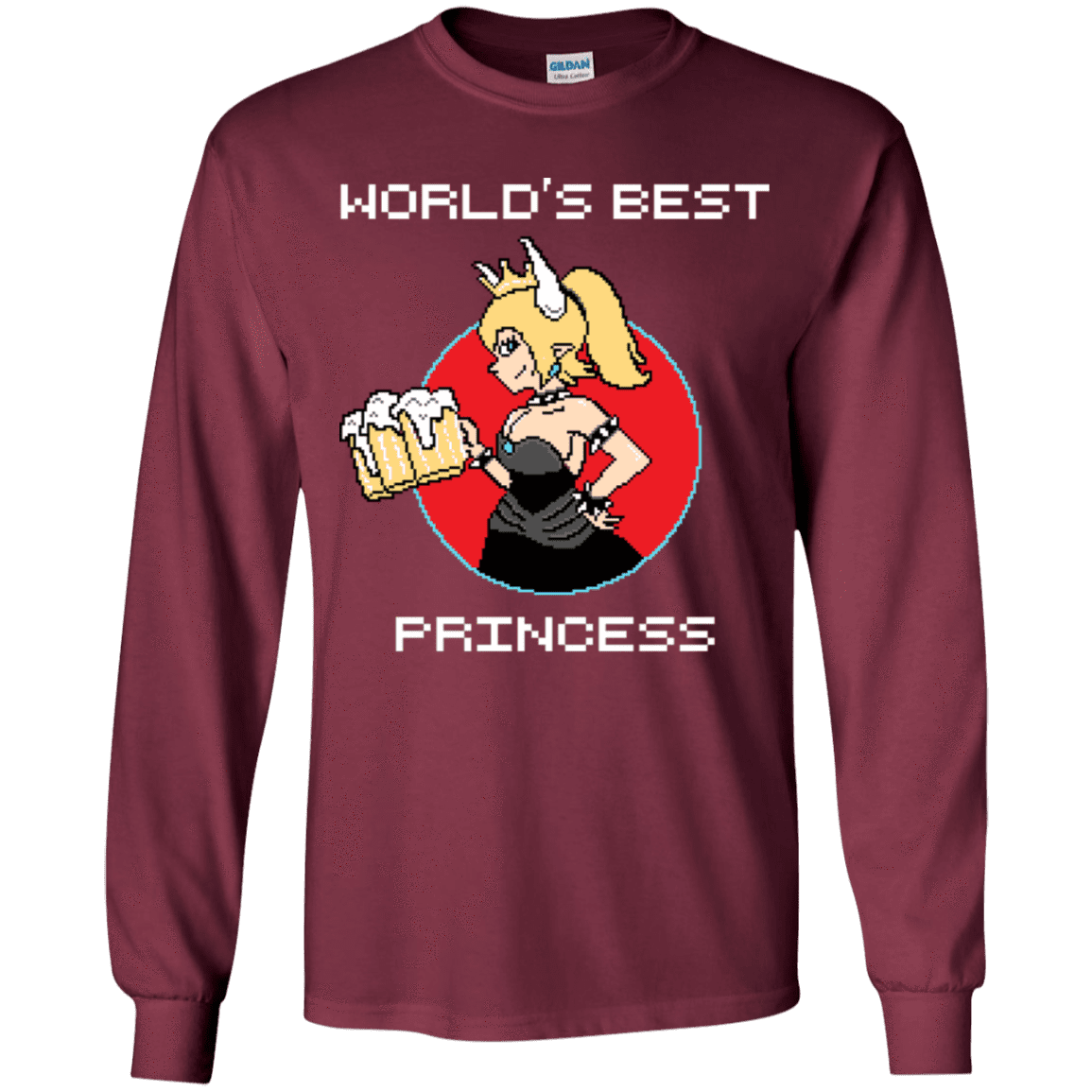 T-Shirts Maroon / YS World's Best Princess Youth Long Sleeve T-Shirt