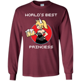 T-Shirts Maroon / YS World's Best Princess Youth Long Sleeve T-Shirt