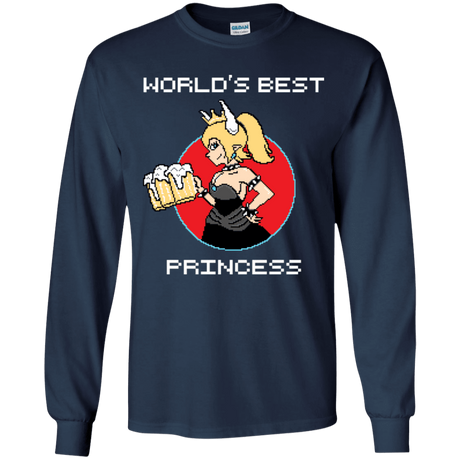 T-Shirts Navy / YS World's Best Princess Youth Long Sleeve T-Shirt