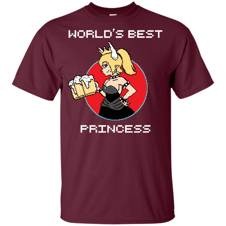 T-Shirts Maroon / YXS World's Best Princess Youth T-Shirt