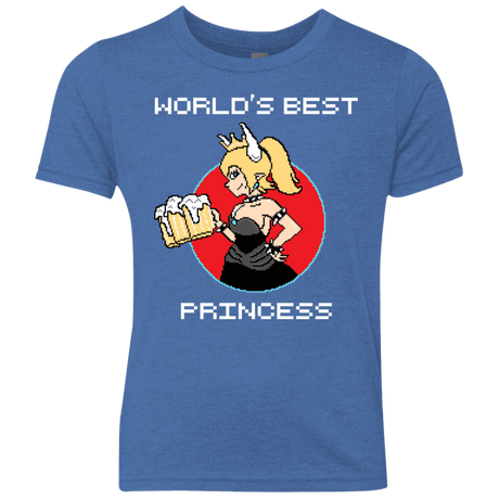 T-Shirts Vintage Royal / YXS World's Best Princess Youth Triblend T-Shirt