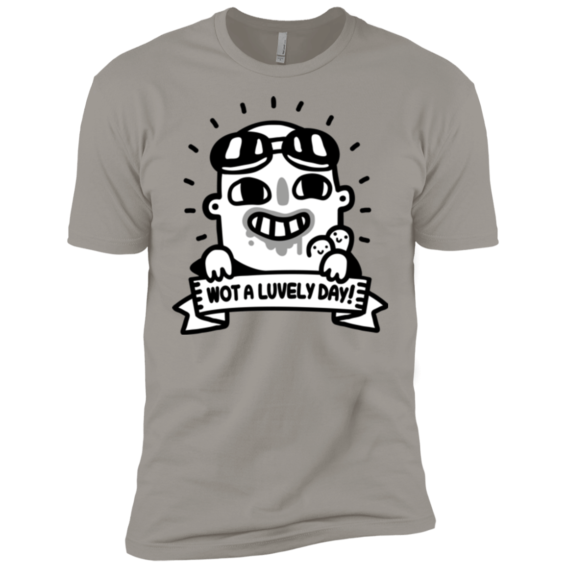 T-Shirts Light Grey / X-Small Wot A Luvely Day Men's Premium T-Shirt