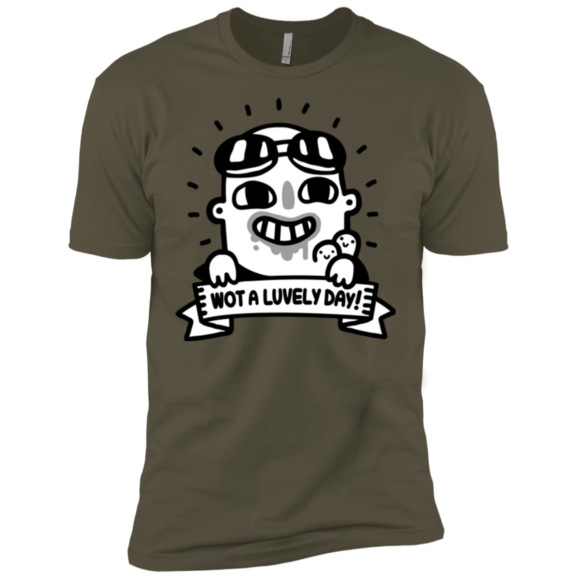 T-Shirts Military Green / X-Small Wot A Luvely Day Men's Premium T-Shirt