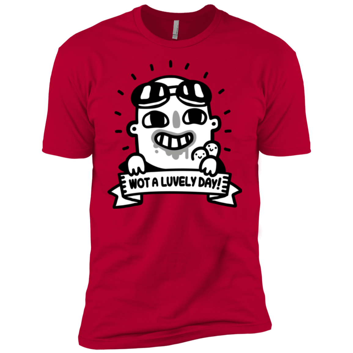 T-Shirts Red / X-Small Wot A Luvely Day Men's Premium T-Shirt