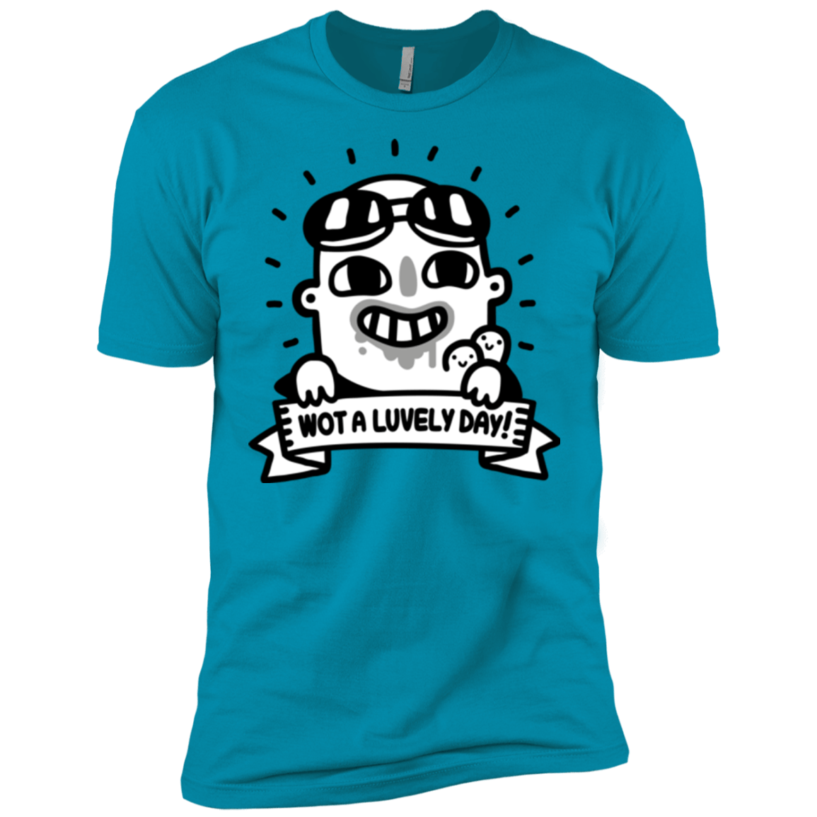 T-Shirts Turquoise / X-Small Wot A Luvely Day Men's Premium T-Shirt