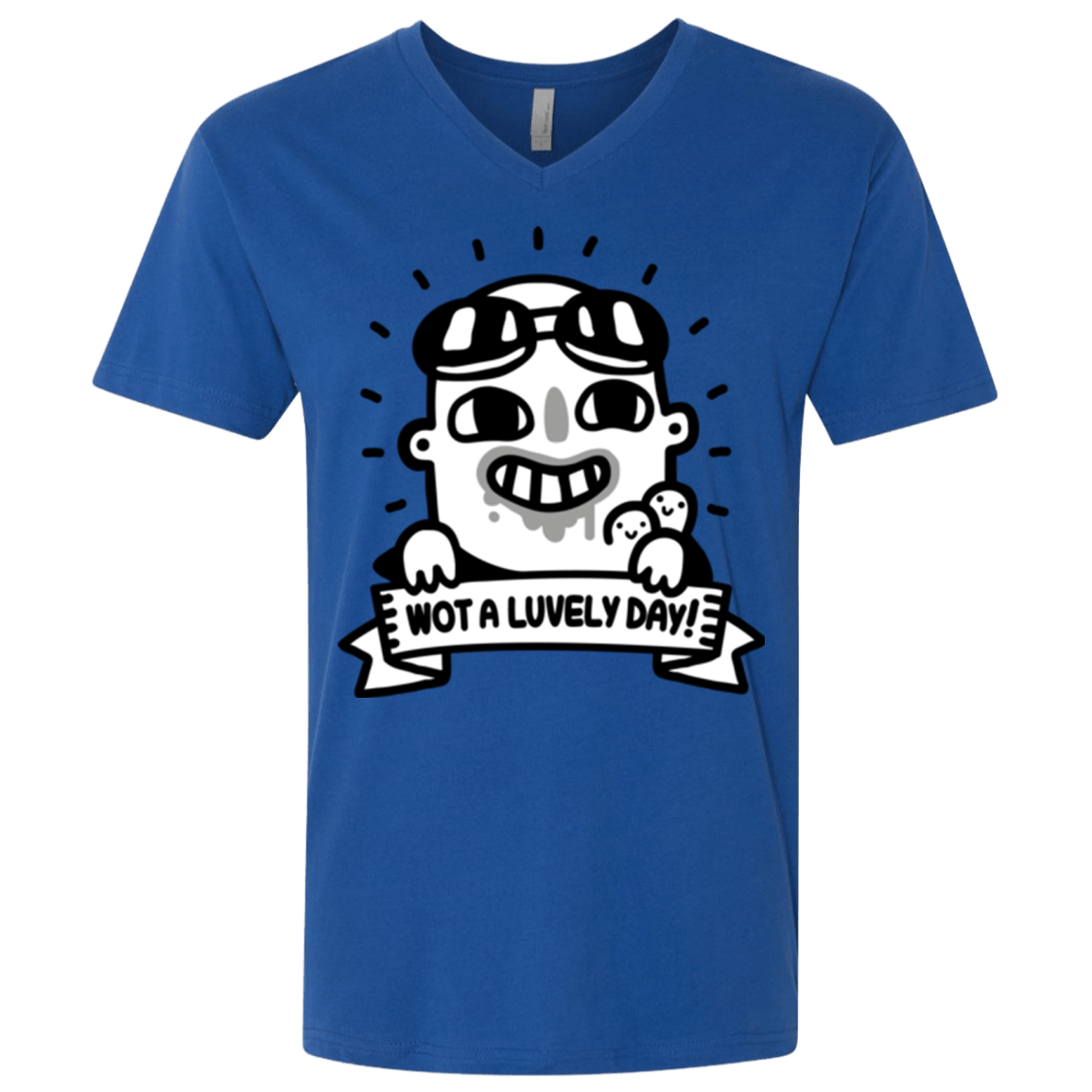 T-Shirts Royal / X-Small Wot A Luvely Day Men's Premium V-Neck