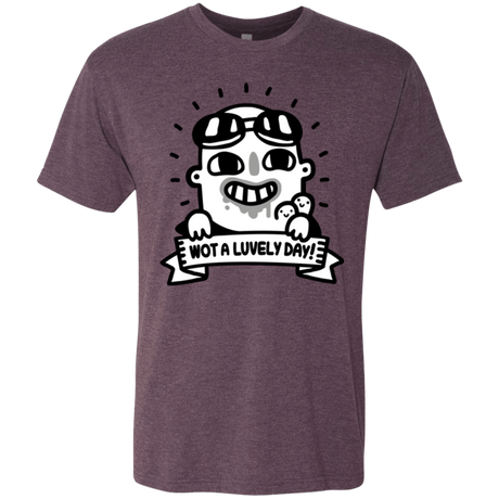 T-Shirts Vintage Purple / Small Wot A Luvely Day Men's Triblend T-Shirt