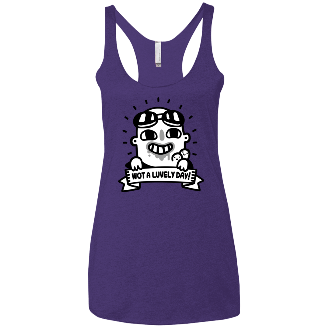 T-Shirts Purple Rush / X-Small Wot A Luvely Day Women's Triblend Racerback Tank