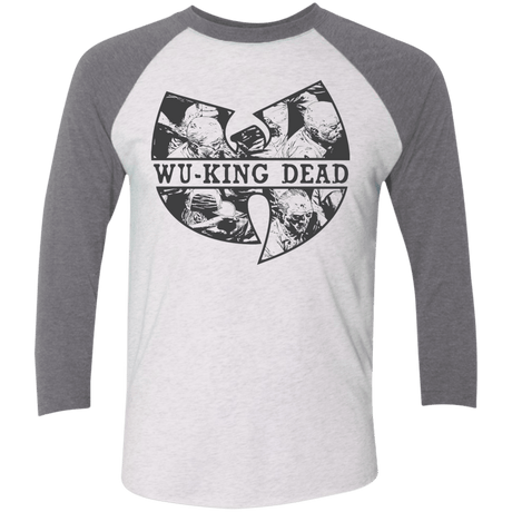 T-Shirts Heather White/Premium Heather / X-Small WU KING DEAD Triblend 3/4 Sleeve