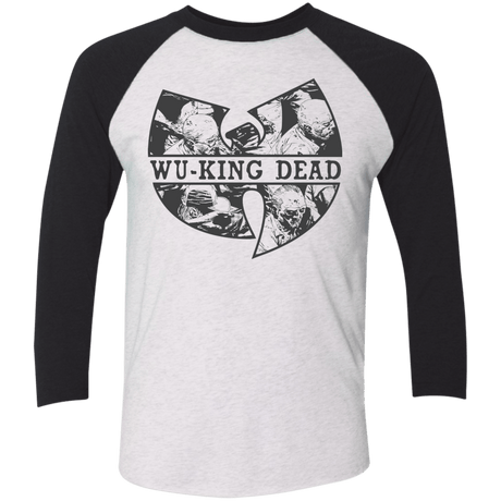 T-Shirts Heather White/Vintage Black / X-Small WU KING DEAD Triblend 3/4 Sleeve