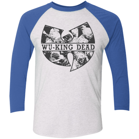 T-Shirts Heather White/Vintage Royal / X-Small WU KING DEAD Triblend 3/4 Sleeve