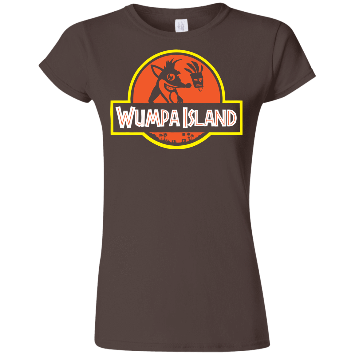 T-Shirts Dark Chocolate / S Wumpa Island Junior Slimmer-Fit T-Shirt