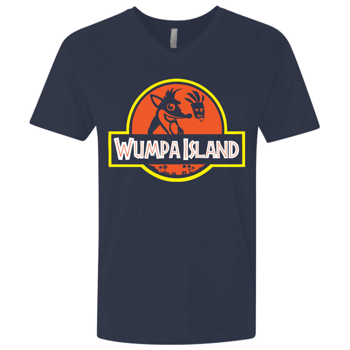 T-Shirts Midnight Navy / X-Small Wumpa Island Men's Premium V-Neck