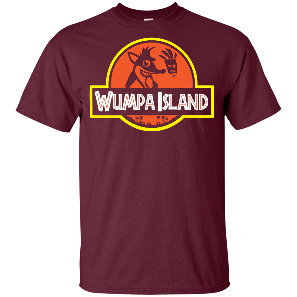 T-Shirts Maroon / YXS Wumpa Island Youth T-Shirt