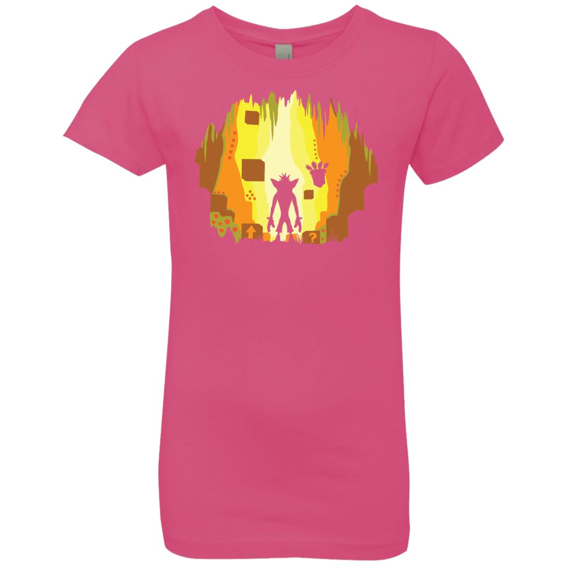 T-Shirts Hot Pink / YXS Wumpa World Girls Premium T-Shirt