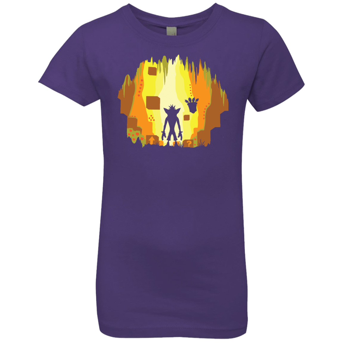 T-Shirts Purple Rush / YXS Wumpa World Girls Premium T-Shirt