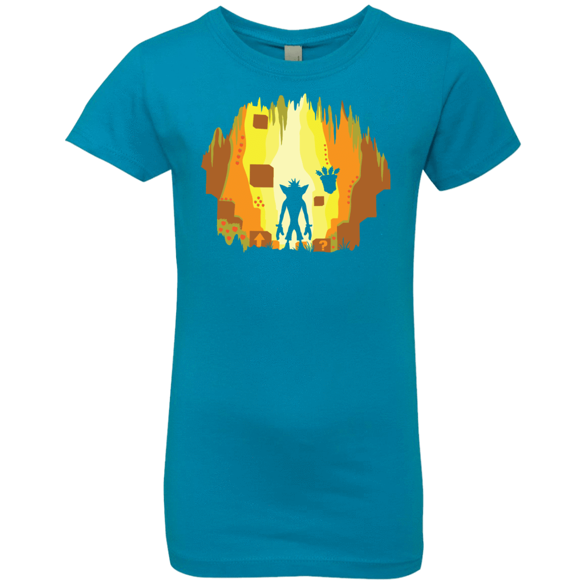 T-Shirts Turquoise / YXS Wumpa World Girls Premium T-Shirt