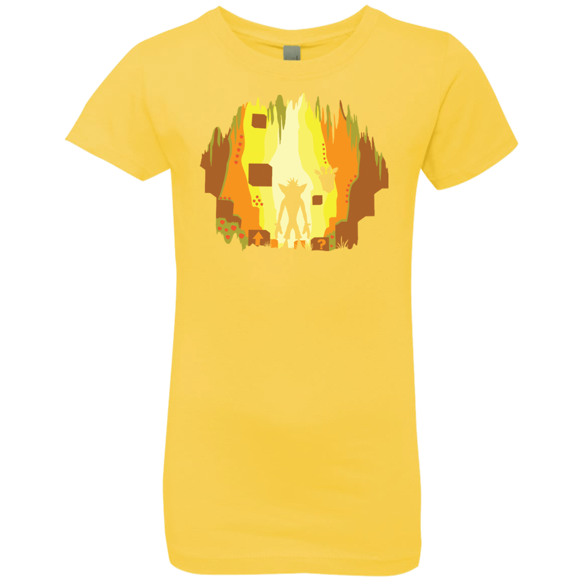 T-Shirts Vibrant Yellow / YXS Wumpa World Girls Premium T-Shirt