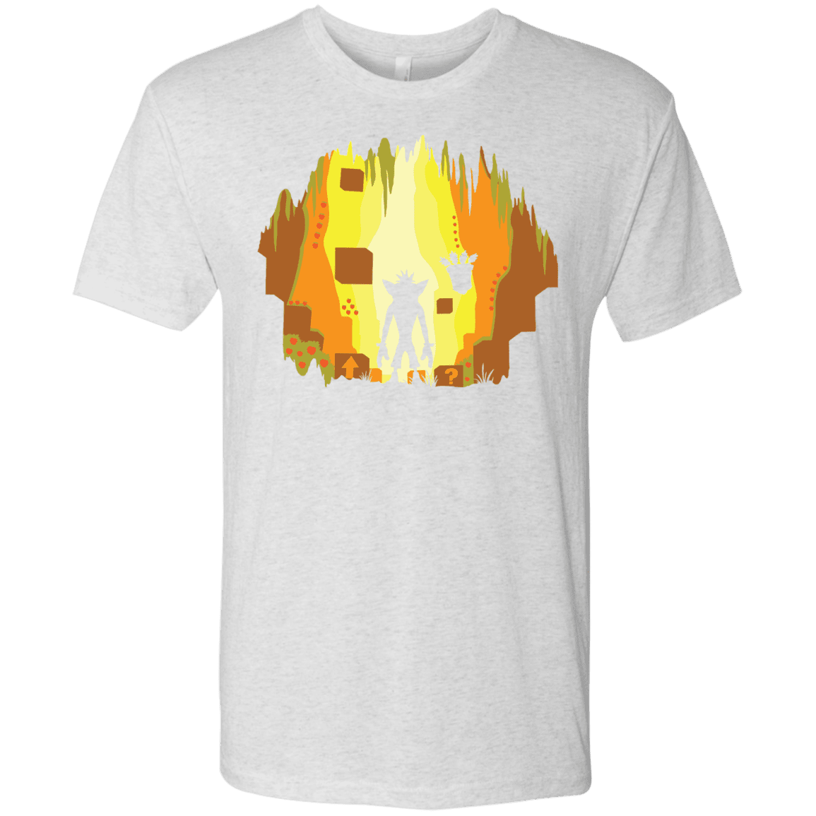 T-Shirts Heather White / S Wumpa World Men's Triblend T-Shirt