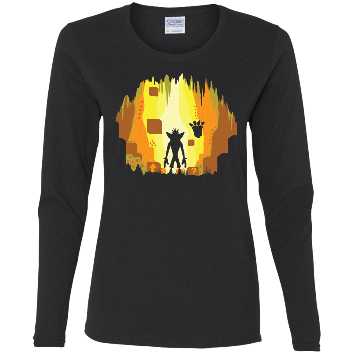 T-Shirts Black / S Wumpa World Women's Long Sleeve T-Shirt