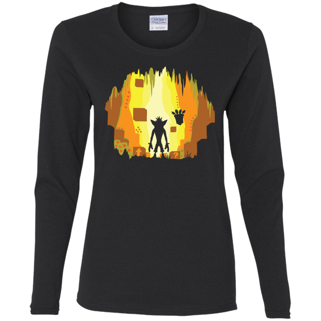 T-Shirts Black / S Wumpa World Women's Long Sleeve T-Shirt