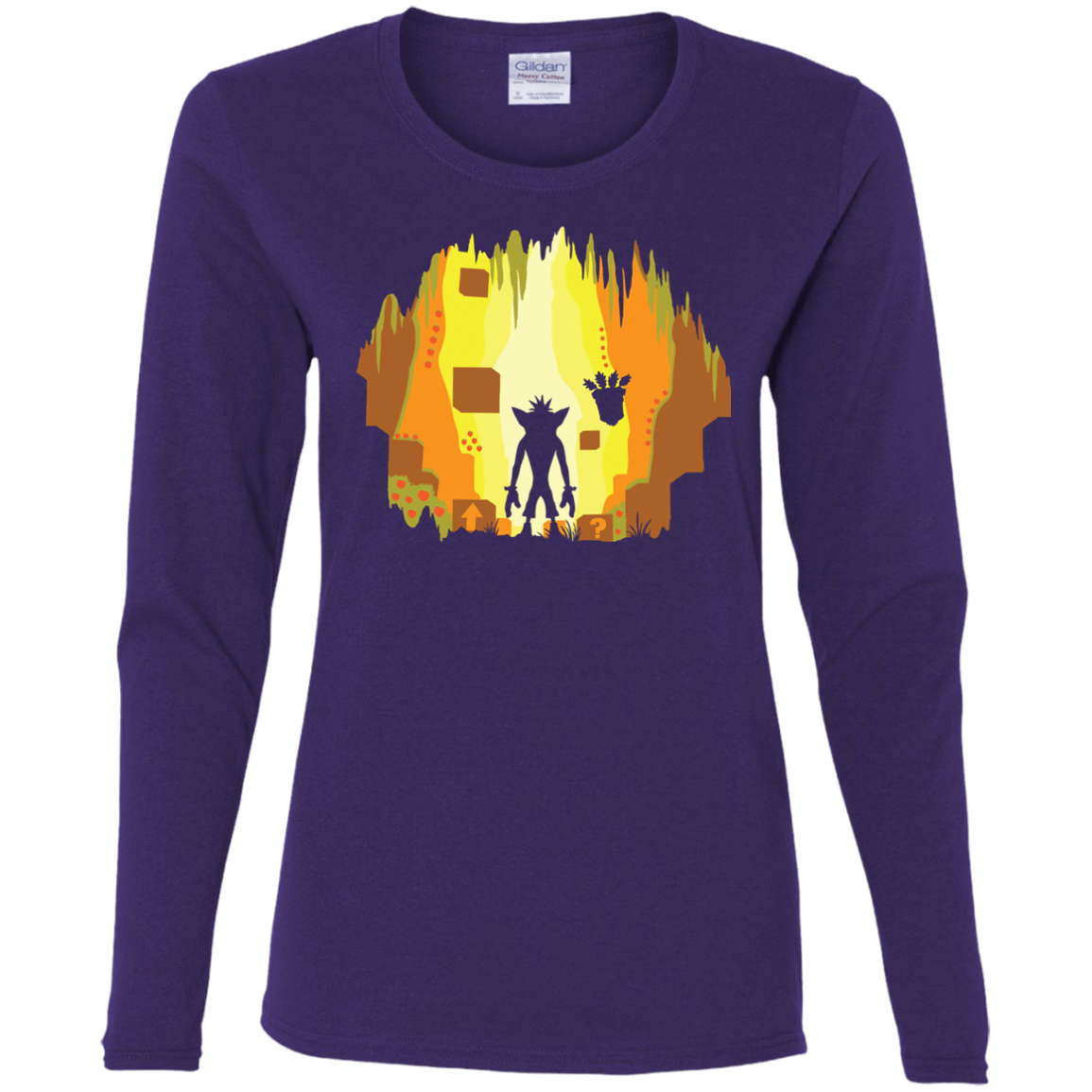 T-Shirts Purple / S Wumpa World Women's Long Sleeve T-Shirt