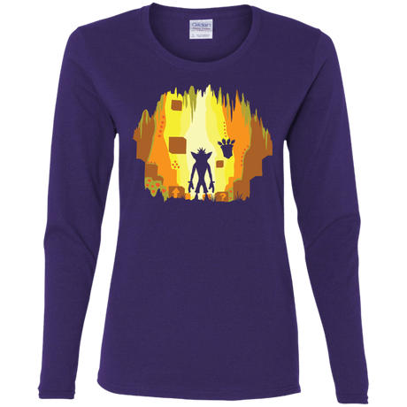 T-Shirts Purple / S Wumpa World Women's Long Sleeve T-Shirt