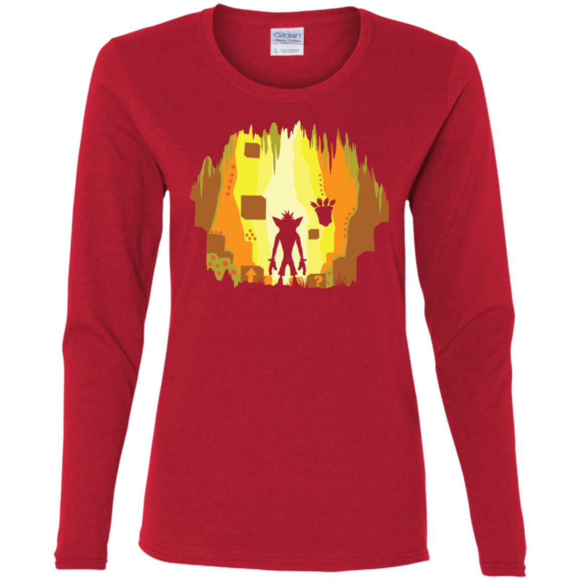 T-Shirts Red / S Wumpa World Women's Long Sleeve T-Shirt