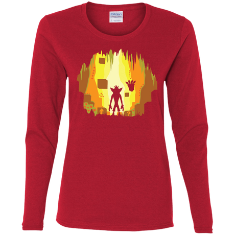 T-Shirts Red / S Wumpa World Women's Long Sleeve T-Shirt