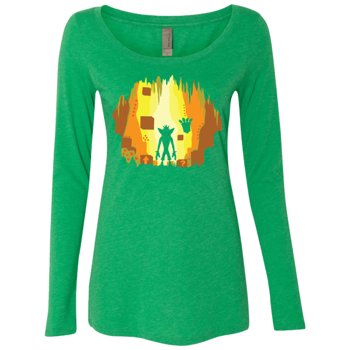 T-Shirts Envy / S Wumpa World Women's Triblend Long Sleeve Shirt