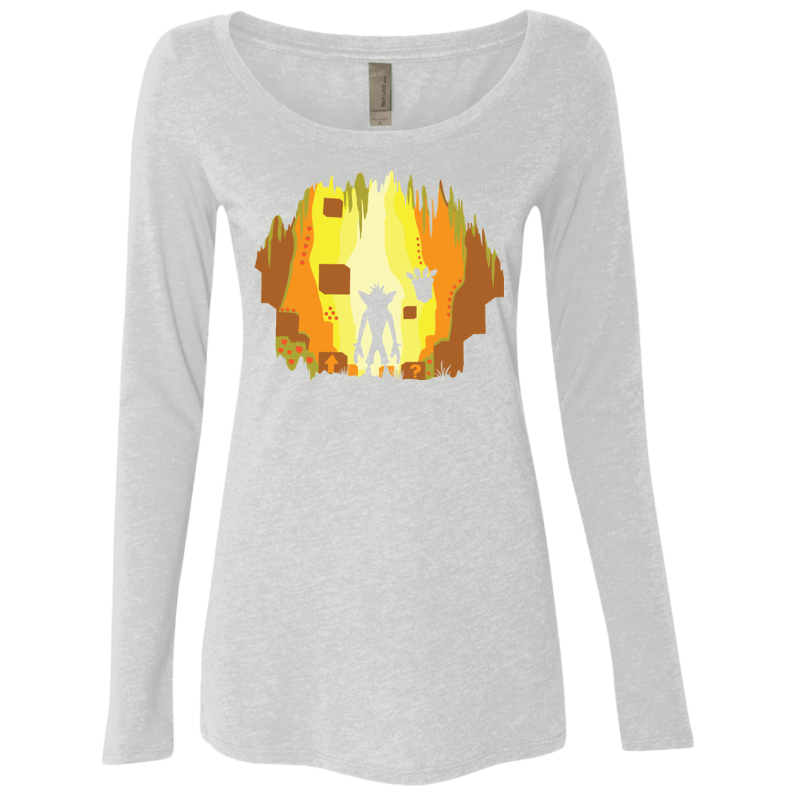 T-Shirts Heather White / S Wumpa World Women's Triblend Long Sleeve Shirt