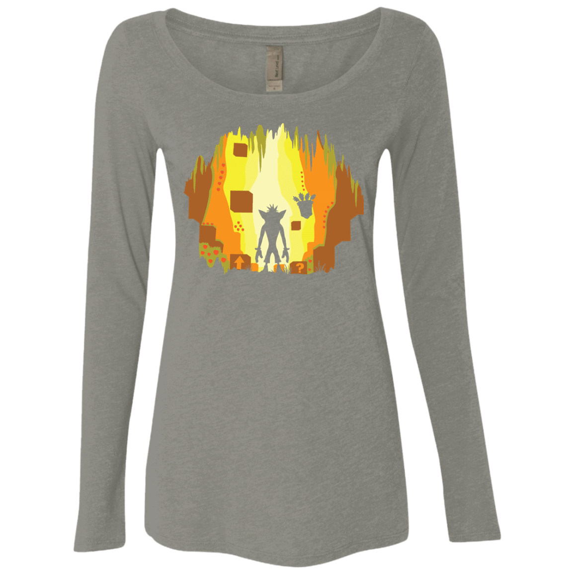 T-Shirts Venetian Grey / S Wumpa World Women's Triblend Long Sleeve Shirt