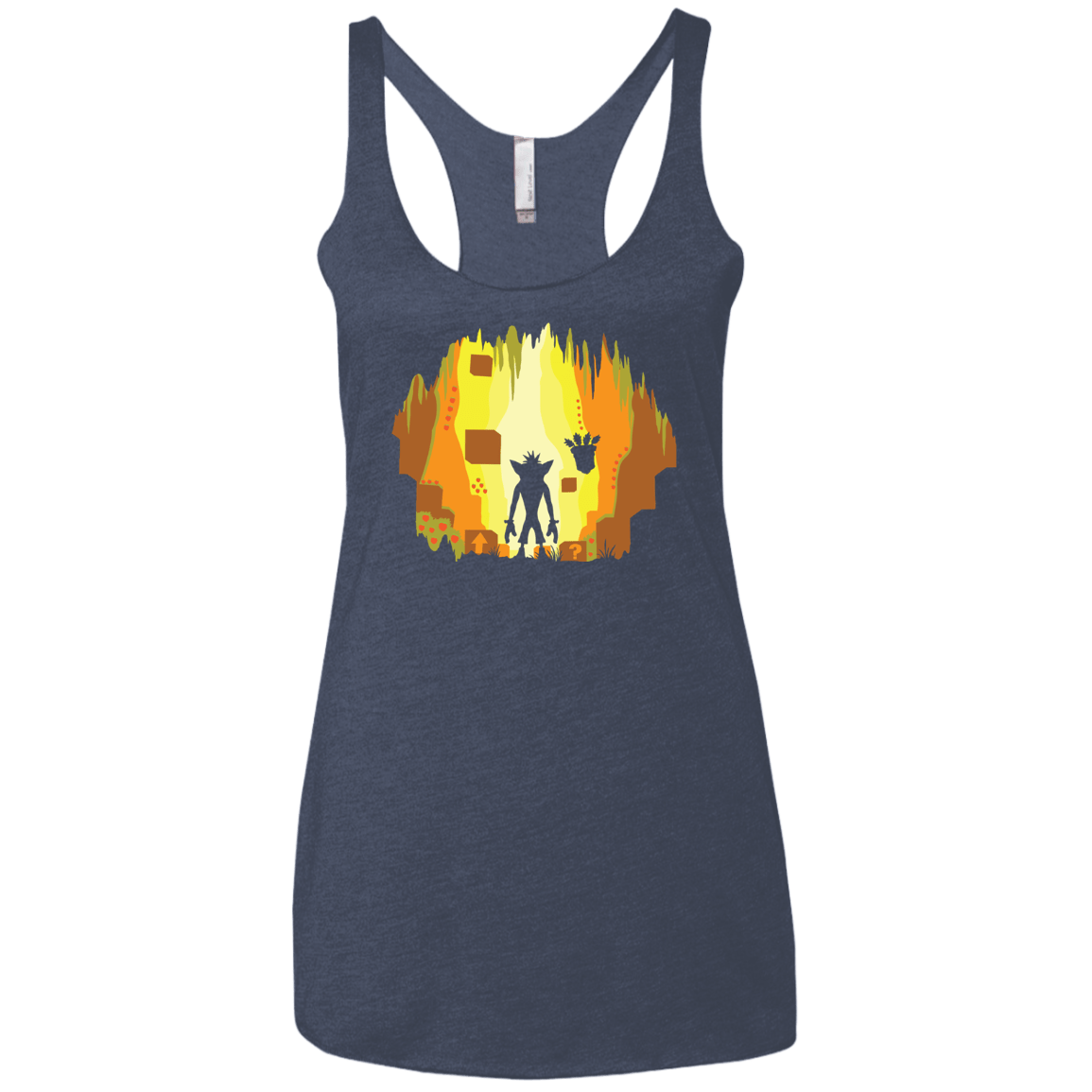 Wumpa World Women's Triblend Racerback Tank