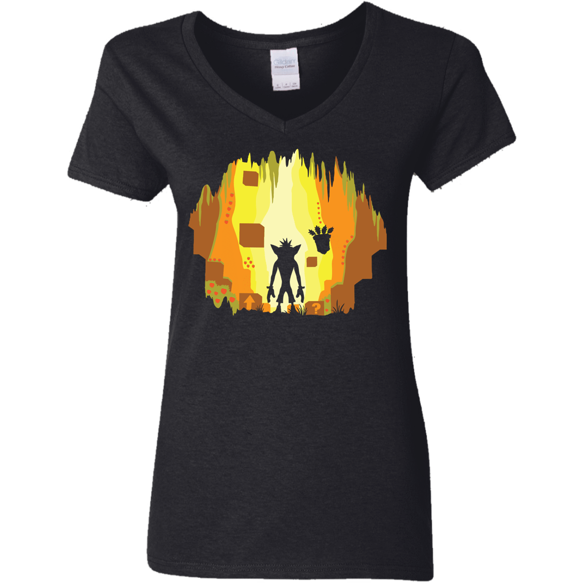 T-Shirts Black / S Wumpa World Women's V-Neck T-Shirt