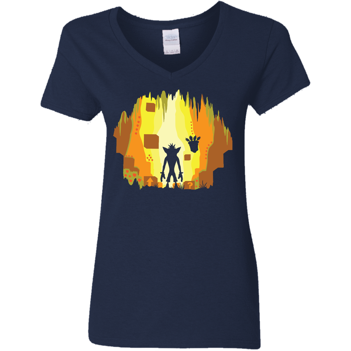 T-Shirts Navy / S Wumpa World Women's V-Neck T-Shirt