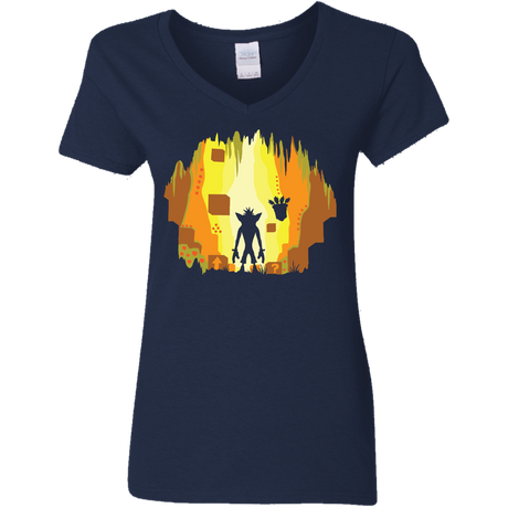 T-Shirts Navy / S Wumpa World Women's V-Neck T-Shirt