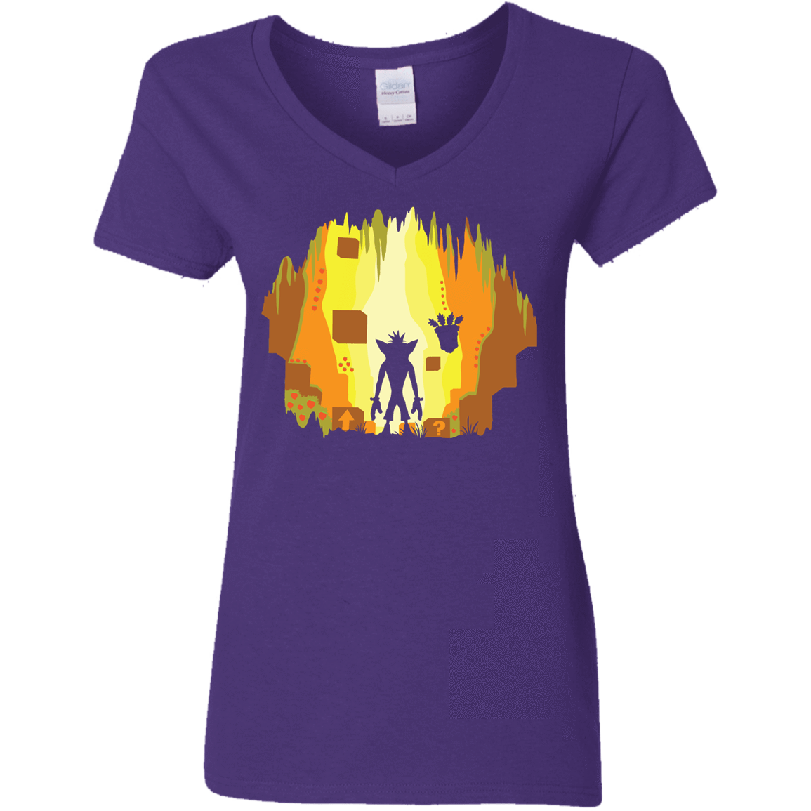 T-Shirts Purple / S Wumpa World Women's V-Neck T-Shirt