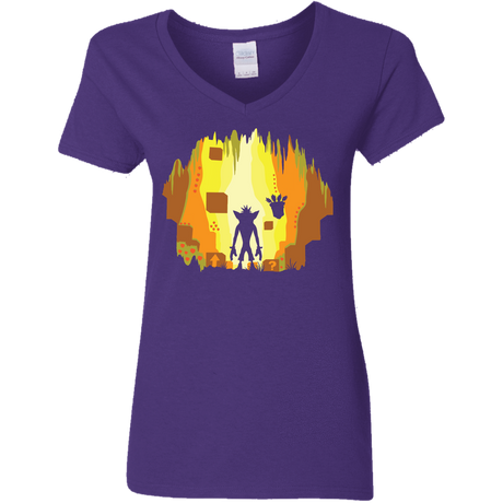 T-Shirts Purple / S Wumpa World Women's V-Neck T-Shirt