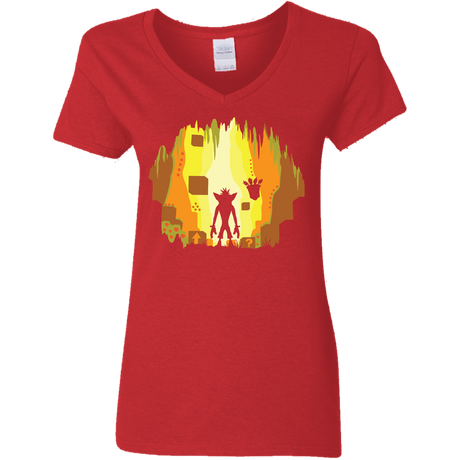 T-Shirts Red / S Wumpa World Women's V-Neck T-Shirt