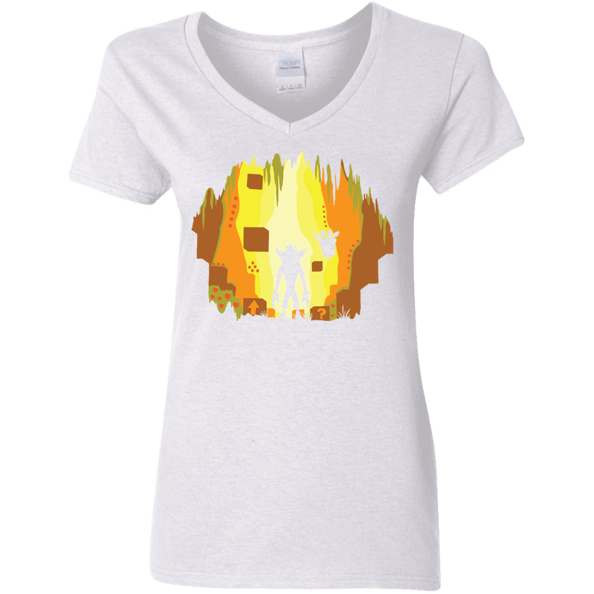 T-Shirts White / S Wumpa World Women's V-Neck T-Shirt