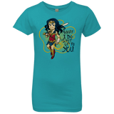 T-Shirts Tahiti Blue / YXS WW Text Girls Premium T-Shirt