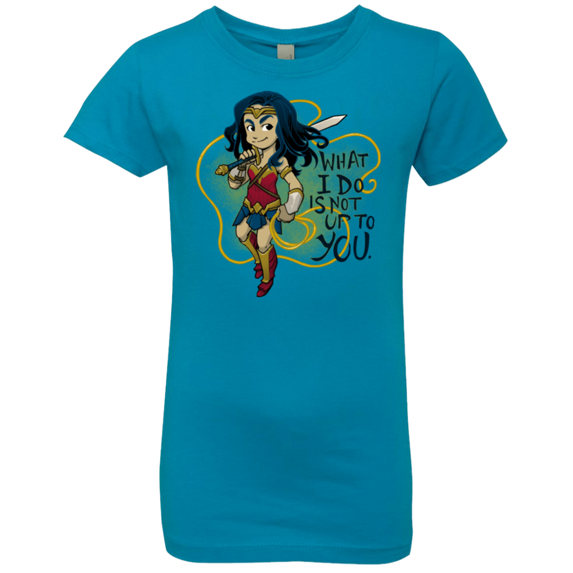 T-Shirts Turquoise / YXS WW Text Girls Premium T-Shirt