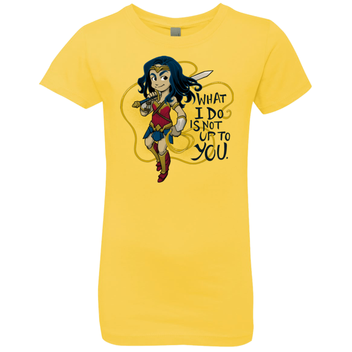 T-Shirts Vibrant Yellow / YXS WW Text Girls Premium T-Shirt