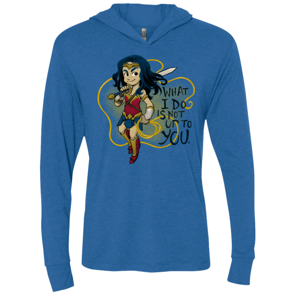 T-Shirts Vintage Royal / X-Small WW Text Triblend Long Sleeve Hoodie Tee