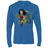 T-Shirts Vintage Royal / X-Small WW Text Triblend Long Sleeve Hoodie Tee