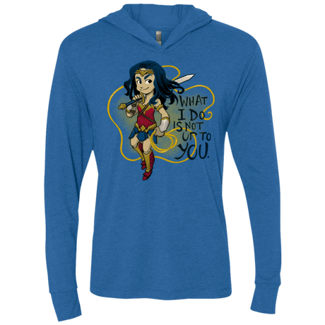 T-Shirts Vintage Royal / X-Small WW Text Triblend Long Sleeve Hoodie Tee