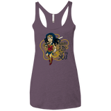 T-Shirts Vintage Purple / X-Small WW Text Women's Triblend Racerback Tank