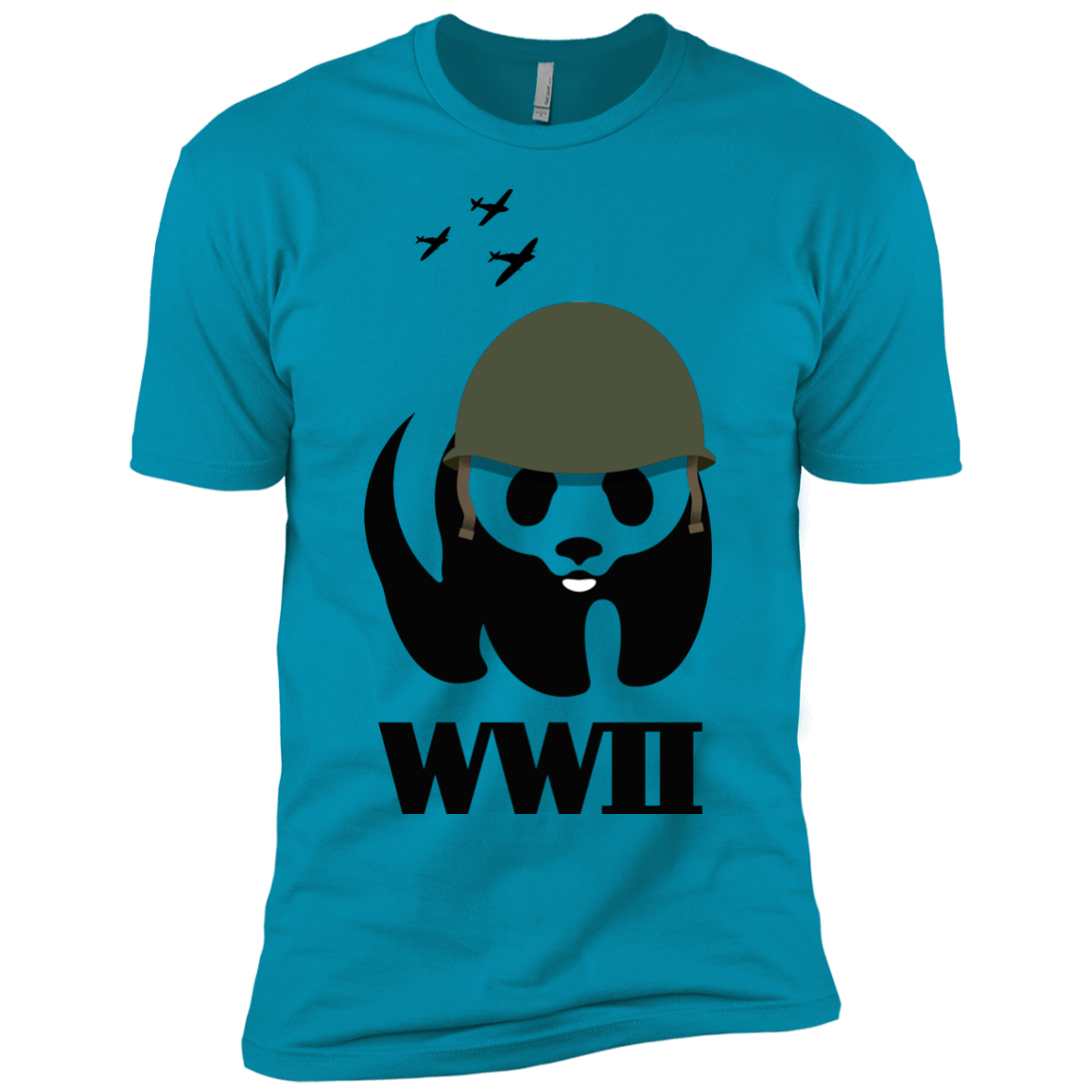 T-Shirts Turquoise / YXS WWII Panda Boys Premium T-Shirt