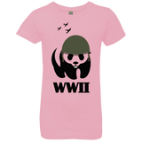 T-Shirts Light Pink / YXS WWII Panda Girls Premium T-Shirt